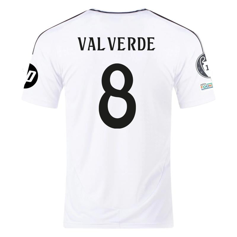 Champions League Bellingham #5 Short Sleeve Shirt 2024-25 Home Kit Soccer Jersey - Performance Fabric, Breathable, Ergonomic Cut, Durable Construction