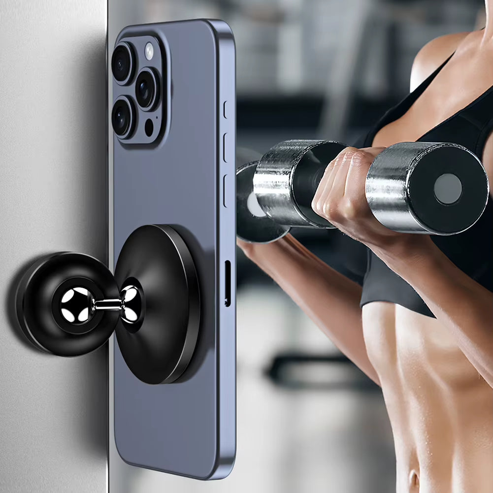 Gym Magnetic Phone Holder Alloy Base Strong Magnet Gym Phone Mount & Holder for Iphone Samsung Xiaomi Huawei for Gym Car Kitchen